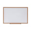 Deluxe Melamine Dry Erase Board, 36 X 24, Melamine White Surface, Oak Fiberboard Frame