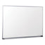 Melamine Dry Erase Board With Aluminum Frame, 24 X 18, White Surface, Anodized Aluminum Frame