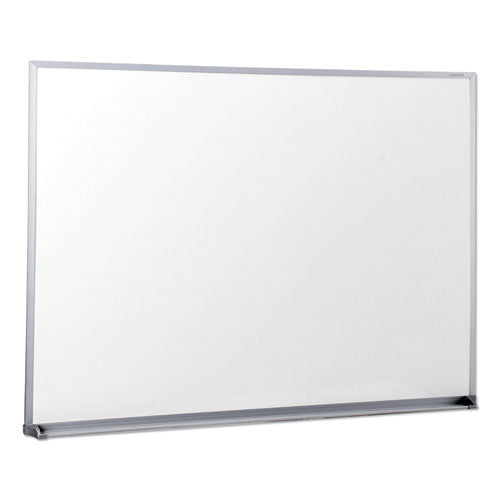 Melamine Dry Erase Board With Aluminum Frame, 24 X 18, White Surface, Anodized Aluminum Frame