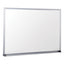Melamine Dry Erase Board With Aluminum Frame, 48 X 36, White Surface, Anodized Aluminum Frame