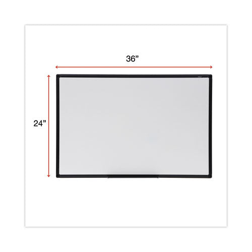 Design Series Deluxe Dry Erase Board, 36 X 24, White Surface, Black Anodized Aluminum Frame