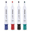 Dry Erase Marker, Broad Chisel Tip, Assorted Colors, 4/set
