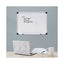 Modern Melamine Dry Erase Board With Aluminum Frame, 24 X 18, White Surface
