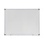 Modern Melamine Dry Erase Board With Aluminum Frame, 48 X 36, White Surface