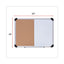 Cork/dry Erase Board, Melamine, 24 X 18, Black/gray Aluminum/plastic Frame