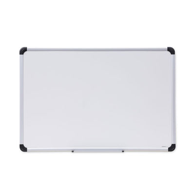 Deluxe Porcelain Magnetic Dry Erase Board, 36 X 24, White Surface, Silver/black Aluminum Frame