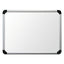 Deluxe Porcelain Magnetic Dry Erase Board, 48 X 36, White Surface, Silver/black Aluminum Frame