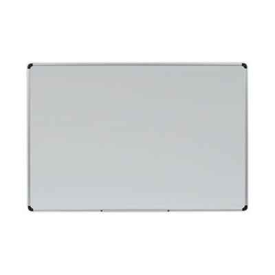 Deluxe Porcelain Magnetic Dry Erase Board, 72 X 48, White Surface, Silver/black Aluminum Frame