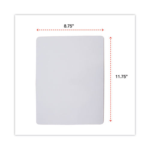 Lap/learning Dry-erase Board, Unruled, 11.75 X 8.75, White Surface, 6/pack