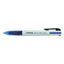 4-color Multi-color Ballpoint Pen, Retractable, Medium 1 Mm, Black/blue/green/red Ink, White/translucent Blue Barrel, 3/pack