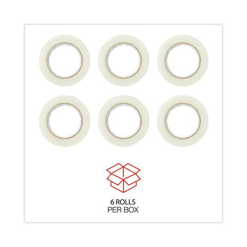 Deluxe General-purpose Acrylic Box Sealing Tape, 2 Mil, 3" Core, 1.88" X 109 Yds, Clear, 6/pack