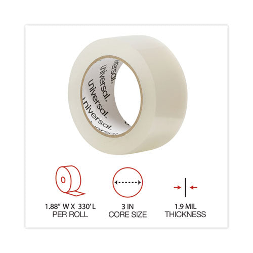 Deluxe General-purpose Acrylic Box Sealing Tape, 2 Mil, 3" Core, 1.88" X 109 Yds, Clear, 6/pack
