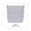 Wall Files, 3 Sections, Letter Size, 13" X 4" X 14", Clear, 3/set