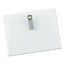 Clear Badge Holders W/garment-safe Clips, 3 X 4, White Inserts, 50/box