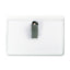Deluxe Clear Badge Holder W/garment-safe Clips, 2.25 X 3.5, White Insert, 50/box