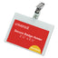 Deluxe Clear Badge Holder W/garment-safe Clips, 2.25 X 3.5, White Insert, 50/box