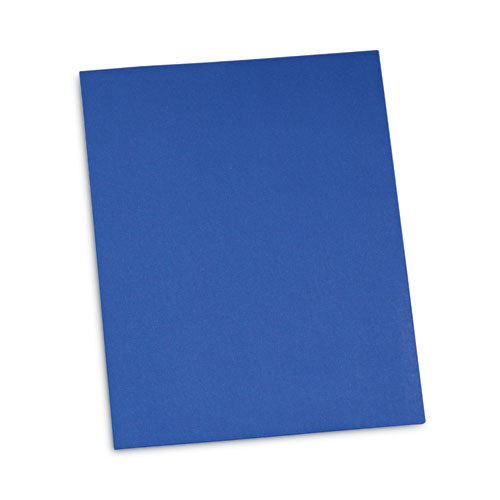 Two-pocket Portfolio, Embossed Leather Grain Paper, 11 X 8.5, Light Blue, 25/box