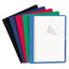 Clear Front Report Cover, Prong Fastener, 0.5" Capacity, 8.5 X 11, Clear/dark Blue, 25/box