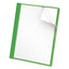 Clear Front Report Cover, Prong Fastener, 0.5" Capacity, 8.5 X 11, Clear/green, 25/box