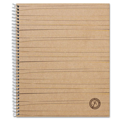 Deluxe Sugarcane Based Notebooks, 1 Subject, Medium/college Rule, Brown Cover, 11 X 8.5, 100 Sheets