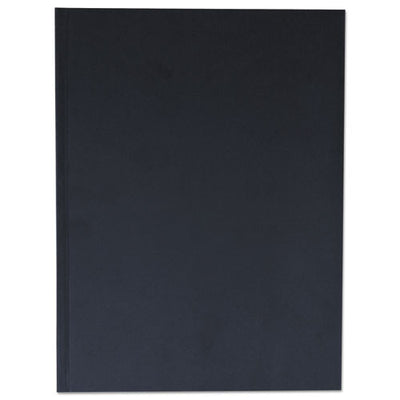 Casebound Hardcover Notebook, 1 Subject, Wide/legal Rule, Black Cover, 10.25 X 7.63, 150 Sheets