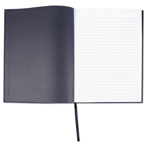 Casebound Hardcover Notebook, 1 Subject, Wide/legal Rule, Black Cover, 10.25 X 7.63, 150 Sheets
