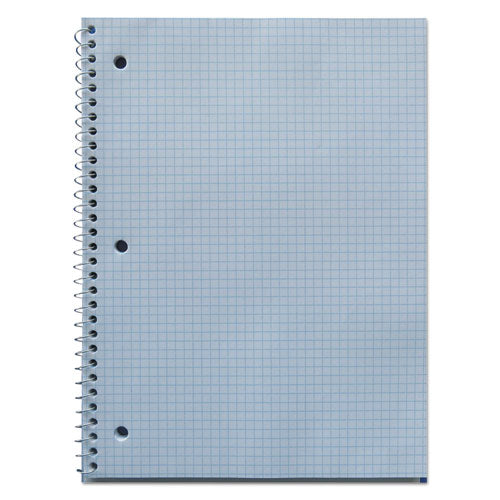 Wirebound Notebook, 1 Subject, Quadrille Rule, Black Cover, 10.5 X 8, 70 Sheets