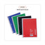 Wirebound Notebook, 1 Subject, Quadrille Rule, Assorted Covers, 10.5 X 8, 70 Sheets, 4/pack
