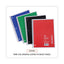 Wirebound Notebook, 1 Subject, Quadrille Rule, Assorted Covers, 10.5 X 8, 70 Sheets, 4/pack