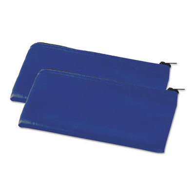 Zippered Wallets/cases, Leatherette Pu, 11 X 6, Blue, 2/pack