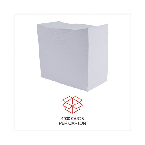 Continuous Postcards, Pin-fed, 4 X 6, White, 4,000/carton