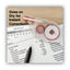 Side-application Correction Tape, Transparent Gray/red Applicator, 0.2" X 393", 2/pack