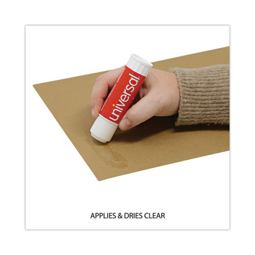 Glue Stick, 1.3 Oz, Applies And Dries Clear, 12/pack