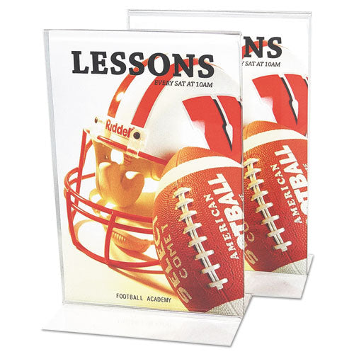 Clear 2-sided T-style Freestanding Frame, 8.5 X 11, 2/pack