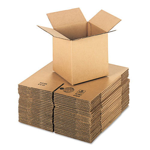 Cubed Fixed-depth Corrugated Shipping Boxes, Regular Slotted Container (rsc), Medium, 8" X 8" X 8", Brown Kraft, 25/bundle