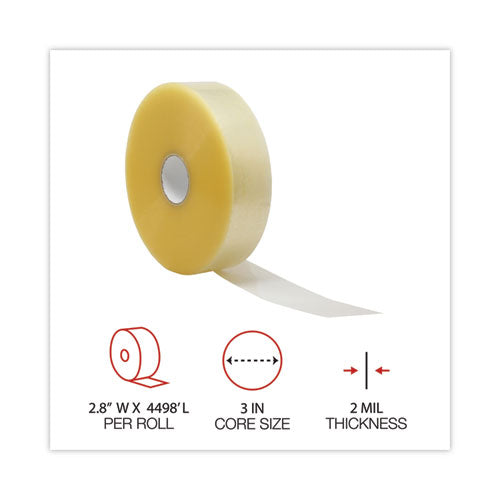 Clear Packaging Tape, 3" Core, 72 Mm X 1,371 M, Clear, 4/carton