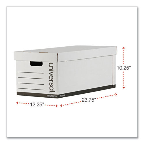 Medium-duty Easy Assembly Storage Box, Letter Files, White, 12/carton
