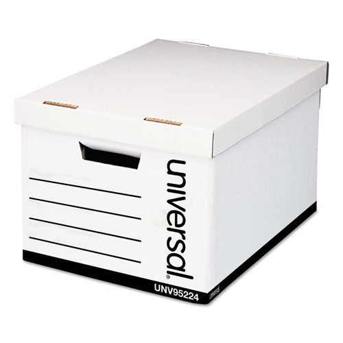Heavy-duty Fast Assembly Lift-off Lid Storage Box, Letter/legal Files, White, 12/carton