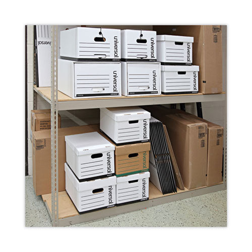 Heavy-duty Fast Assembly Lift-off Lid Storage Box, Letter/legal Files, White, 12/carton