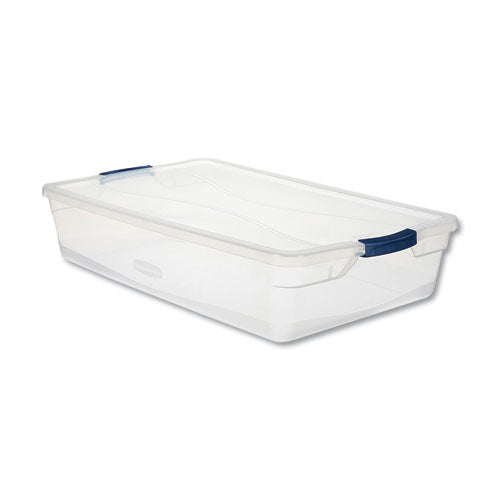 Clever Store Basic Latch-lid Container, 41 Qt, 17.75" X 29" X 6.13", Clear