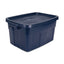 Roughneck Storage Box, 14 Gal, 15.88" X 23.88" X 12.25", Dark Indigo Metallic