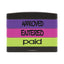 Interlocking Stack Stamp, Approved, Entered, Paid, 1.81" X 0.63", Assorted Fluorescent Ink