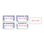 Printy Economy 5-in-1 Date Stamp, Self-inking, 1.63" X 1", Blue/red