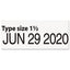 Rubber Date Stamp, Conventional, Type Size: 1 1/2, Impression Height: 0.16", Four Bands