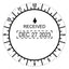 Time And Date Received Round Stamp, Conventional, 2" Diameter