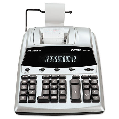 1240-3a Antimicrobial Printing Calculator, Black/red Print, 4.5 Lines/sec