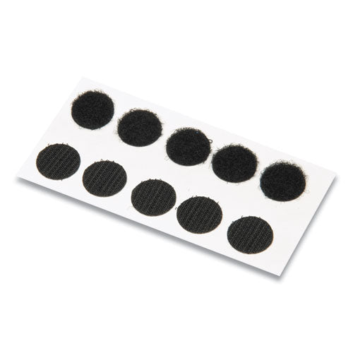 Sticky-back Fasteners, Removable Adhesive, 0.75" Dia, Black, 200/box