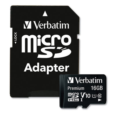 16gb Premium Microsdhc Memory Card With Adapter, Uhs-i V10 U1 Class 10, Up To 80mb/s Read Speed