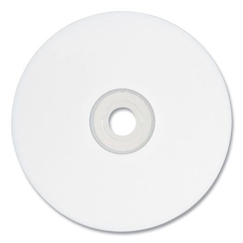 Cd-r Printable Recordable Disc, 700 Mb/80 Min, 52x, Spindle, White, 100/pack