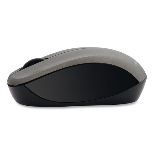 Silent Wireless Blue Led Mouse, 2.4 Ghz Frequency/32.8 Ft Wireless Range, Left/right Hand Use, Graphite